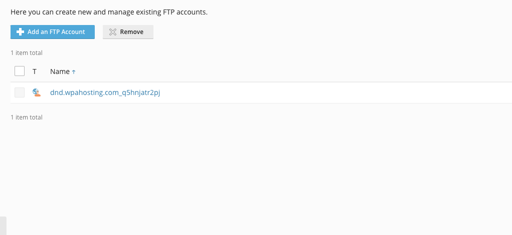 FTP or SFTP access 2 add remove ftp users